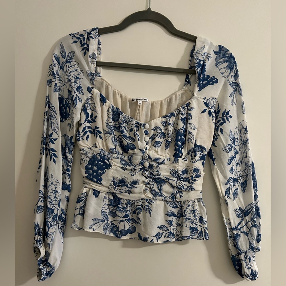 Reformation long sleeve top